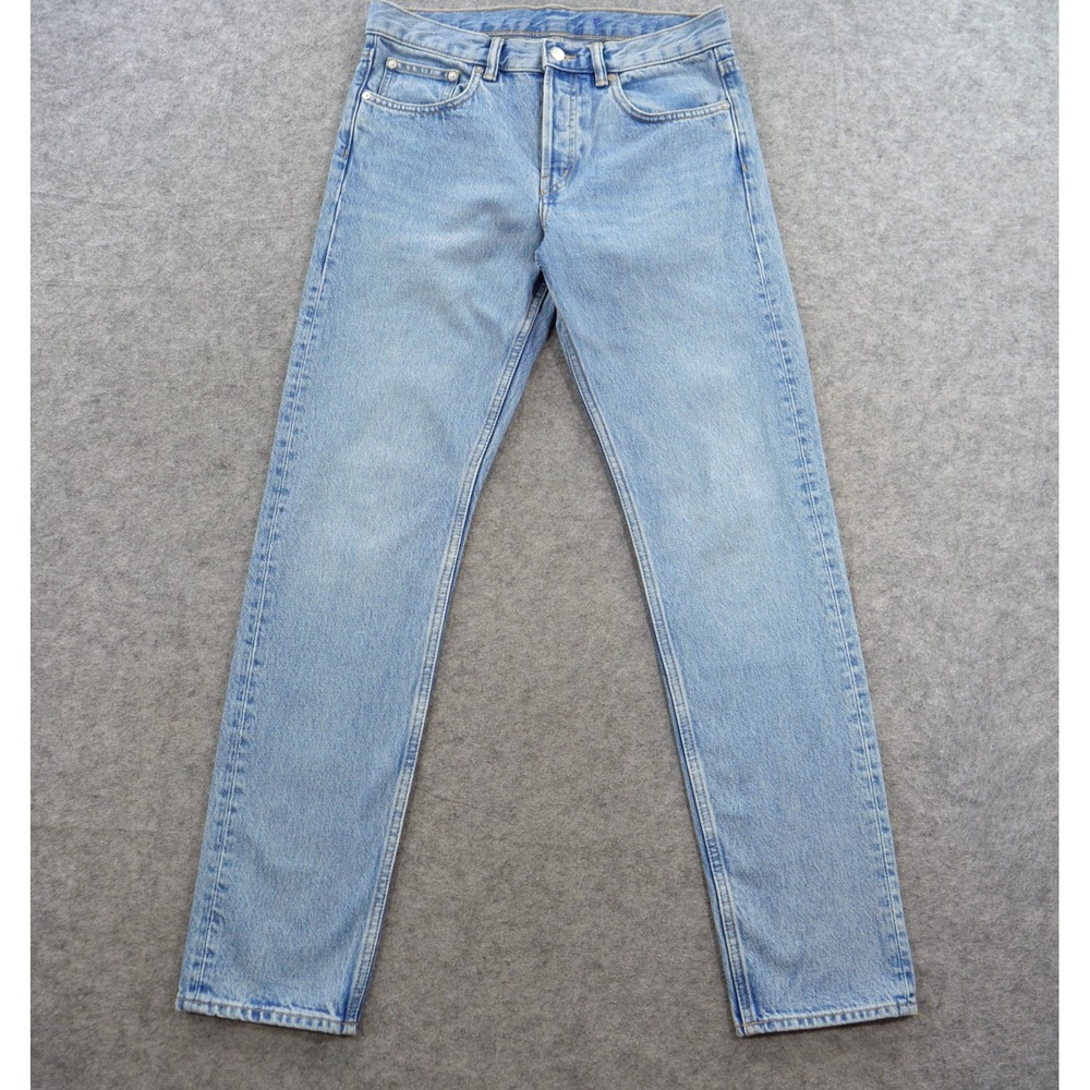 Arket Jeans Mens  29 Blue Park Organic Cotton Denim Straight Leg Pants
